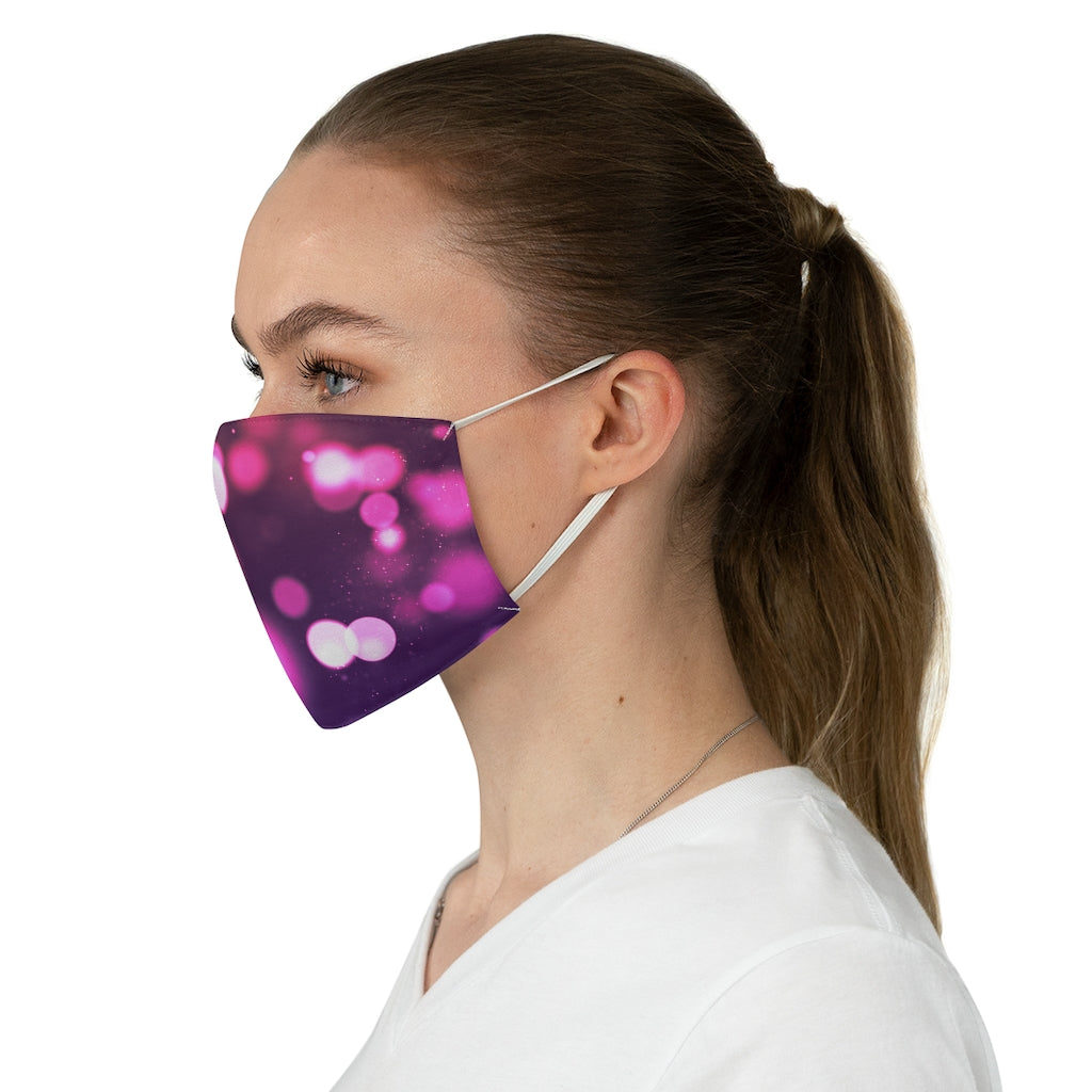 Pink and Purple Spotted Fabric Face Mask