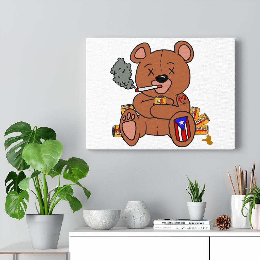 Drunk Teddy- Canvas Gallery Wraps