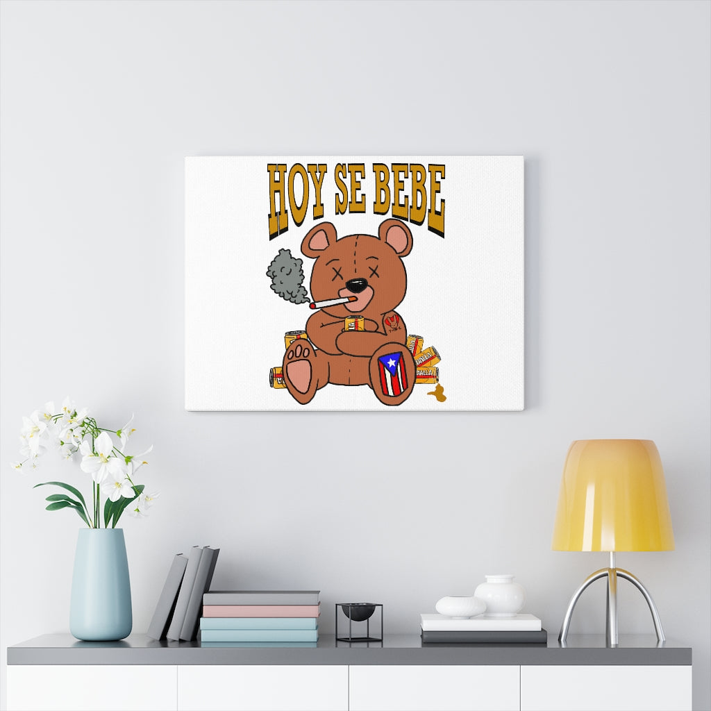 Hoy Se Bebe Teddy(block letters) - Canvas Gallery Wraps