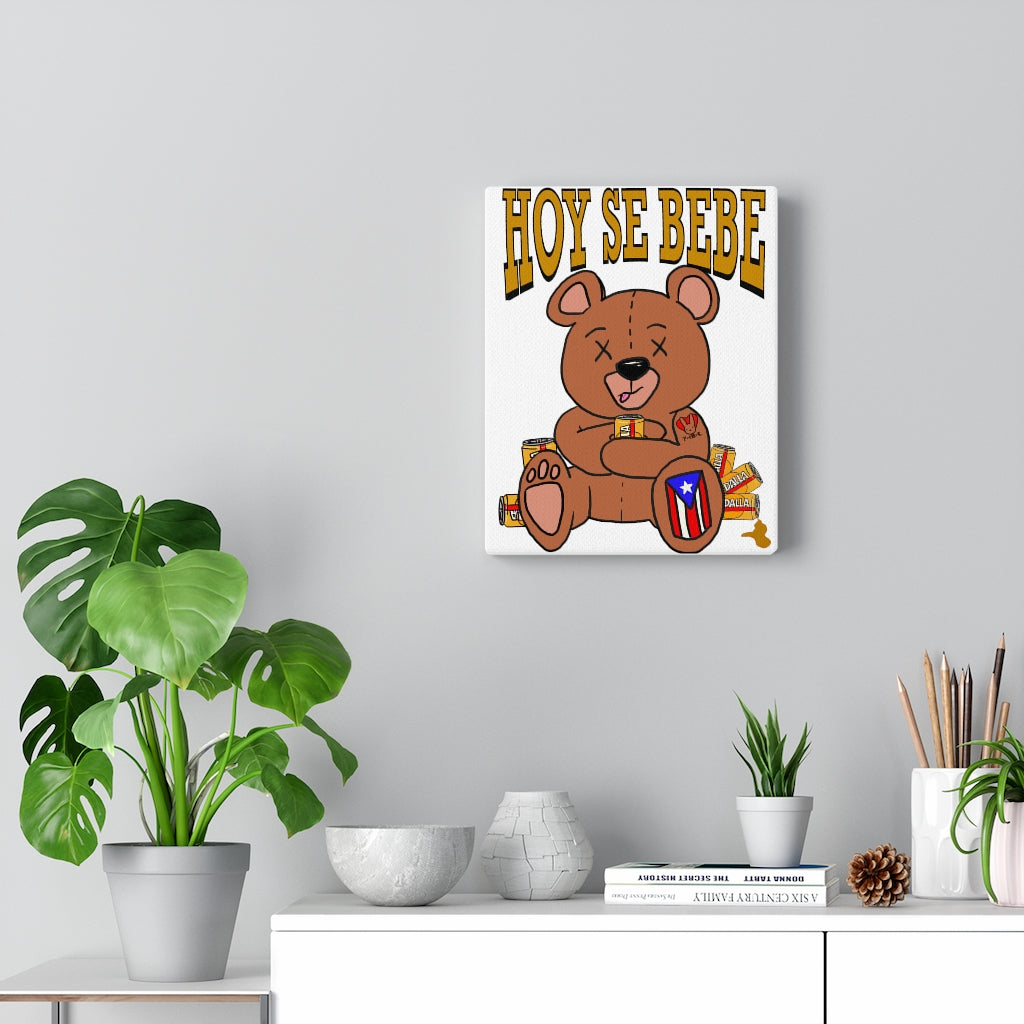 Hoy Se Bebe Teddy(block letters) -Canvas Gallery Wraps