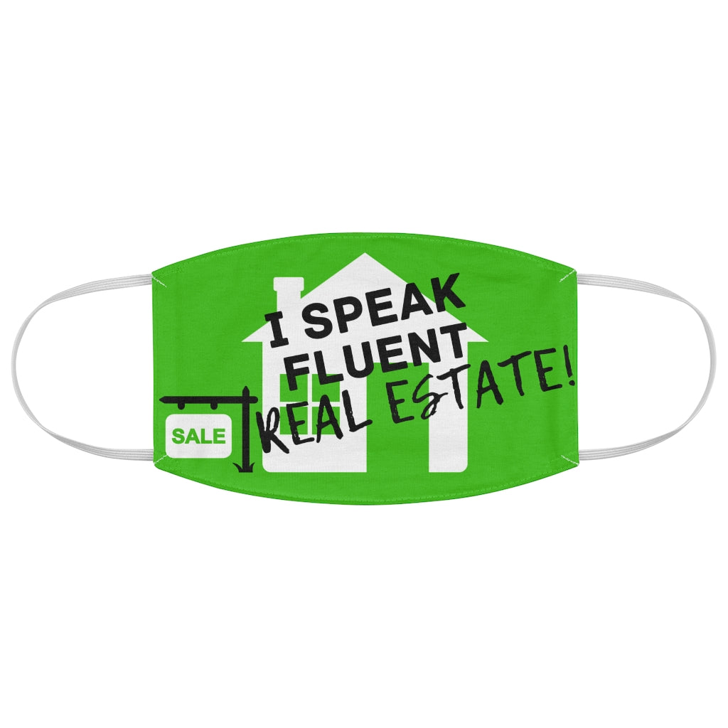 Green I Speak Fluent RE Fabric Face Mask