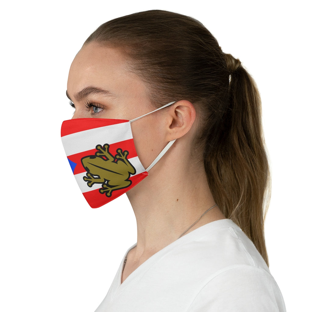 PR Flag Brown Coqui Fabric Face Mask