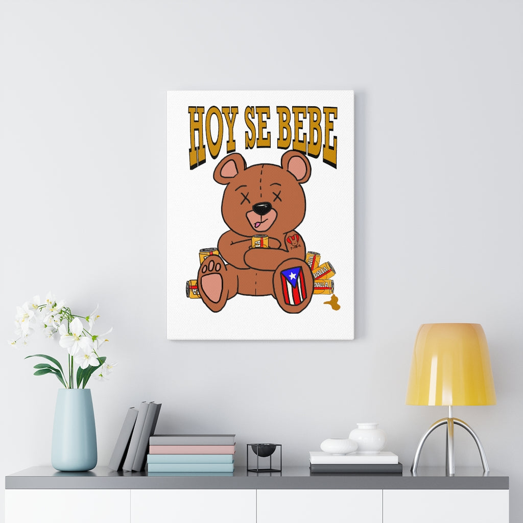 Hoy Se Bebe Teddy(block letters) -Canvas Gallery Wraps