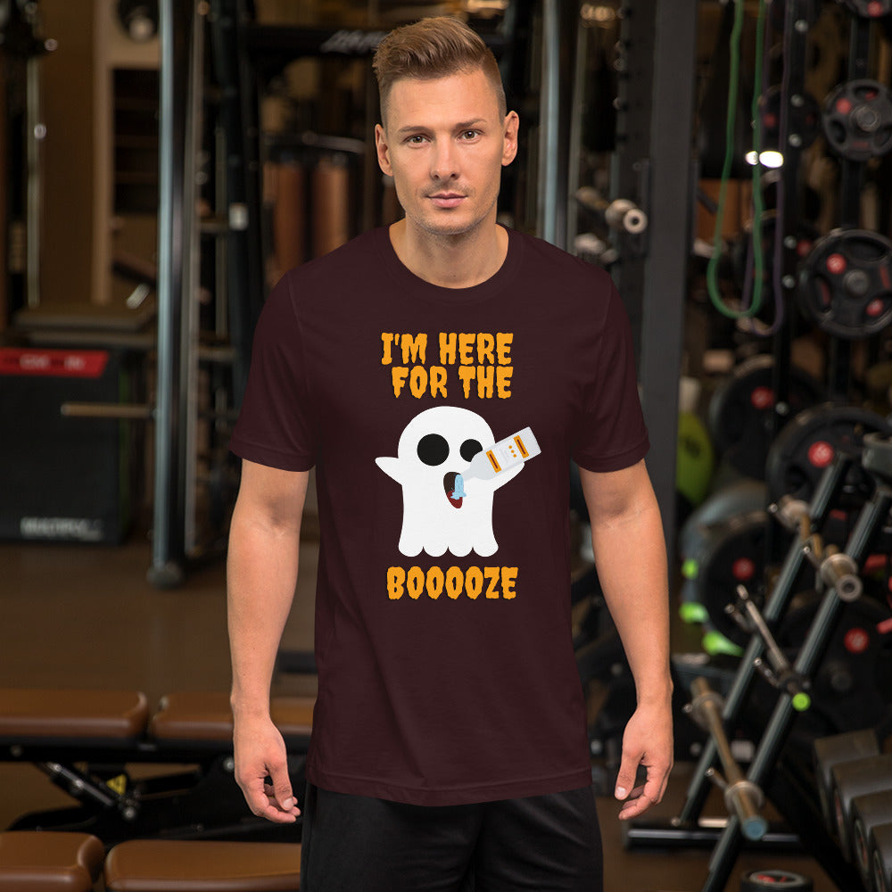 I am here for the booze- Short-Sleeve Unisex T-Shirt