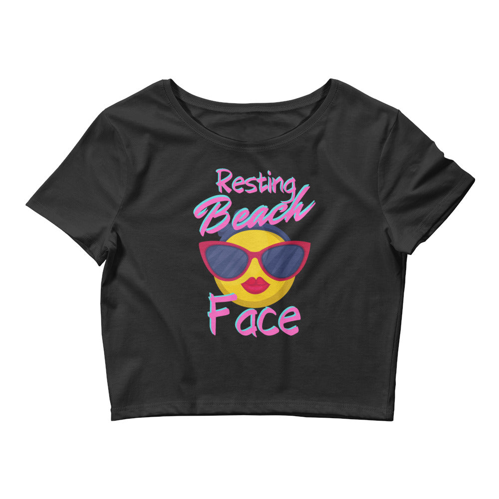 Resting Beach Face emoji- Women’s Crop Tee