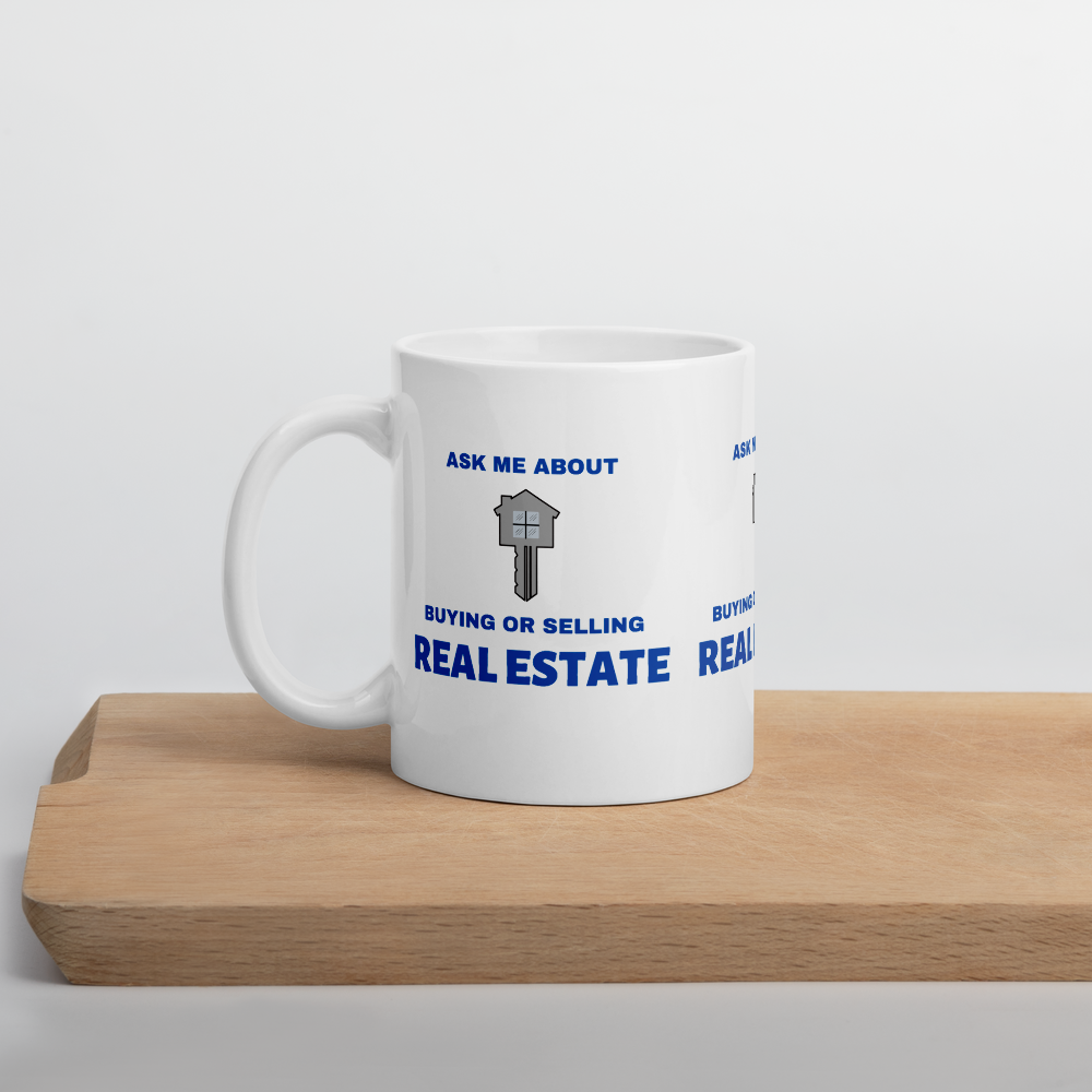 Mug- ask me about buying or selling RE blue