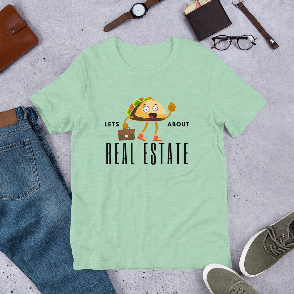 Short-Sleeve Unisex T-Shirt &quot;Lets TACO about Real Estate&quot; (Business Taco)