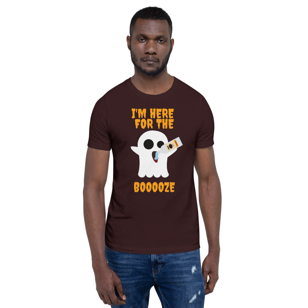 Here for the Booooze (vodka) Short-Sleeve Unisex T-Shirt