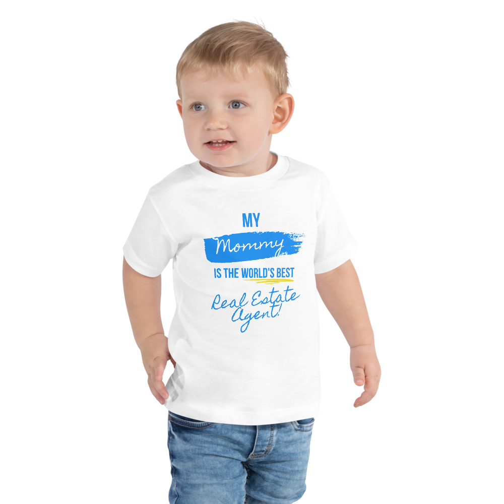 TMy Mommy is the Worlds best Real Estate Agent (B/Y) Toddler Short Sleeve Tee