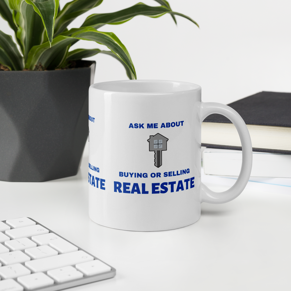 Mug- ask me about buying or selling RE blue