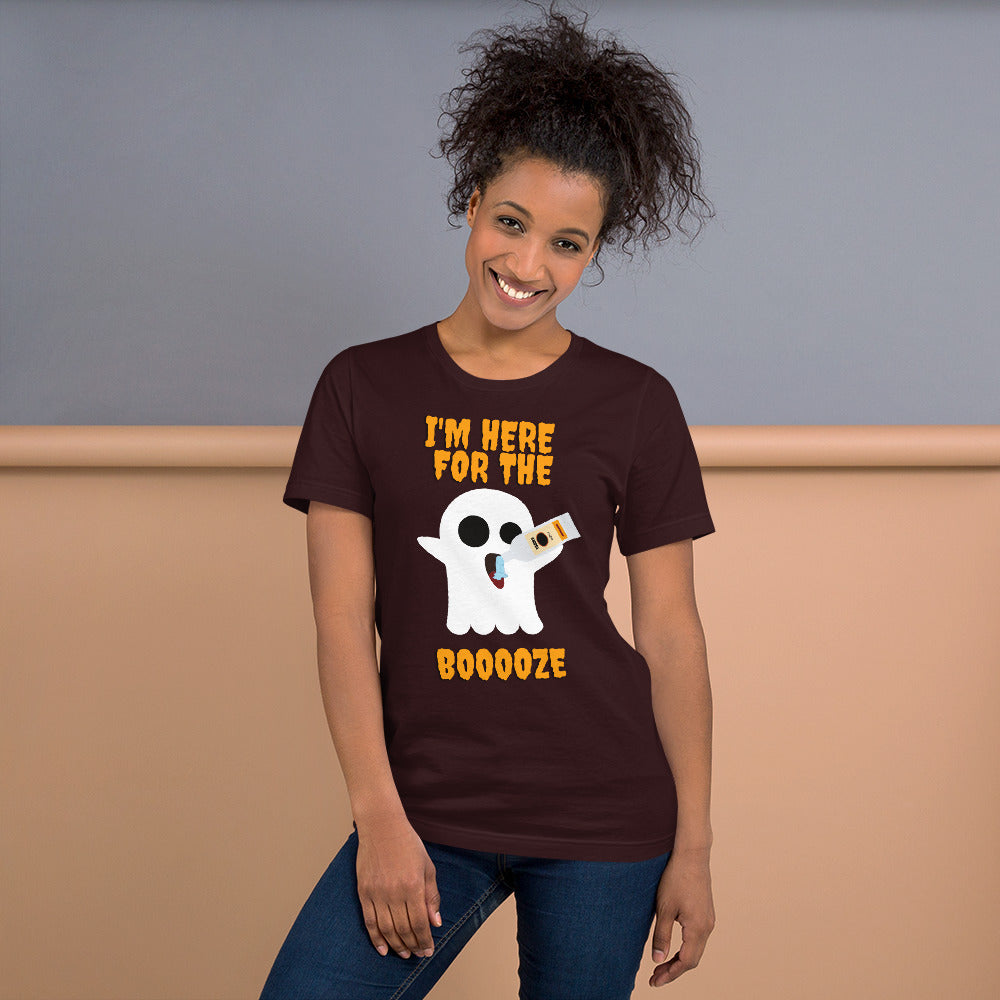 Here for the Booooze (vodka) Short-Sleeve Unisex T-Shirt