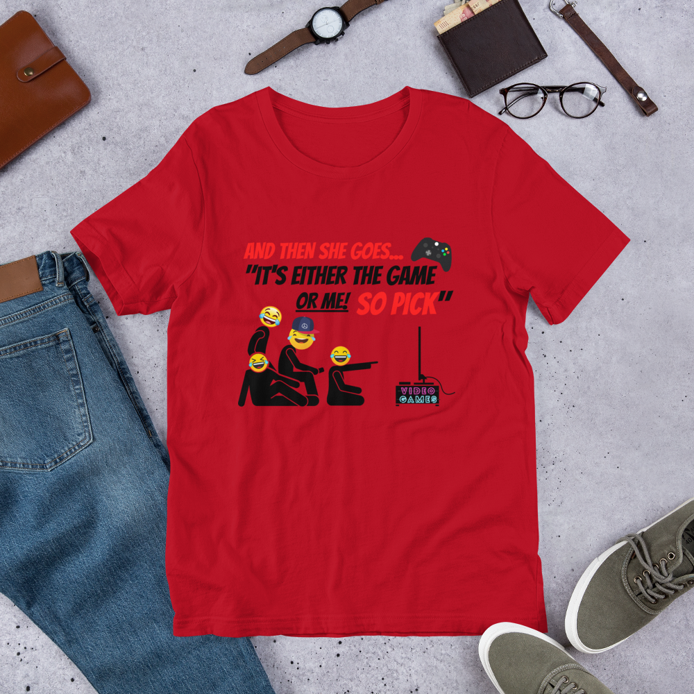 And Then She Goes...(XBox Remote-Red) Short-Sleeve Unisex T-Shirt