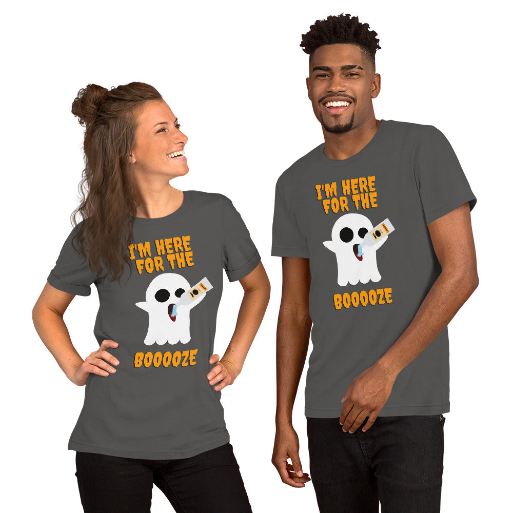 Here for the Booooze (vodka) Short-Sleeve Unisex T-Shirt