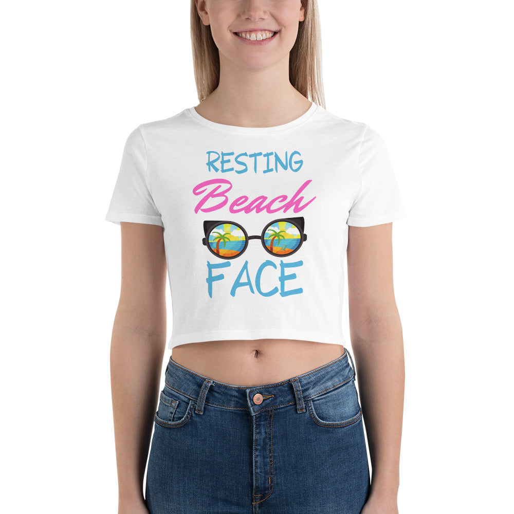 Resting Beach Face- Women’s Crop Tee