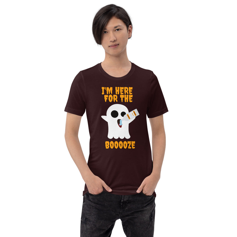 I am here for the booze- Short-Sleeve Unisex T-Shirt