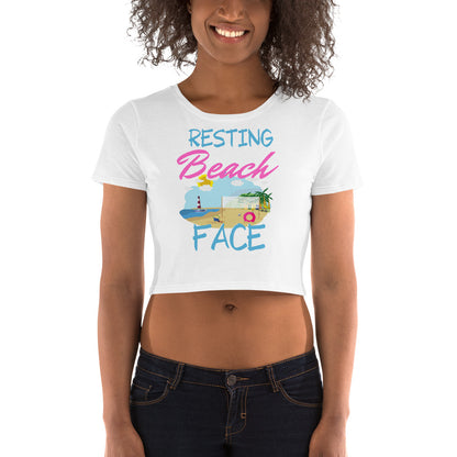 Resting Beach Face- Women’s Crop Tee