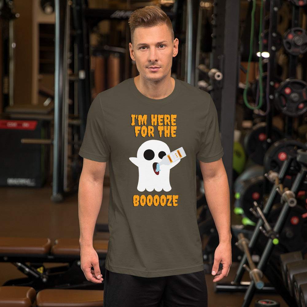 I am here for the booze- Short-Sleeve Unisex T-Shirt