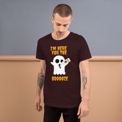 Here for the Booooze (vodka) Short-Sleeve Unisex T-Shirt