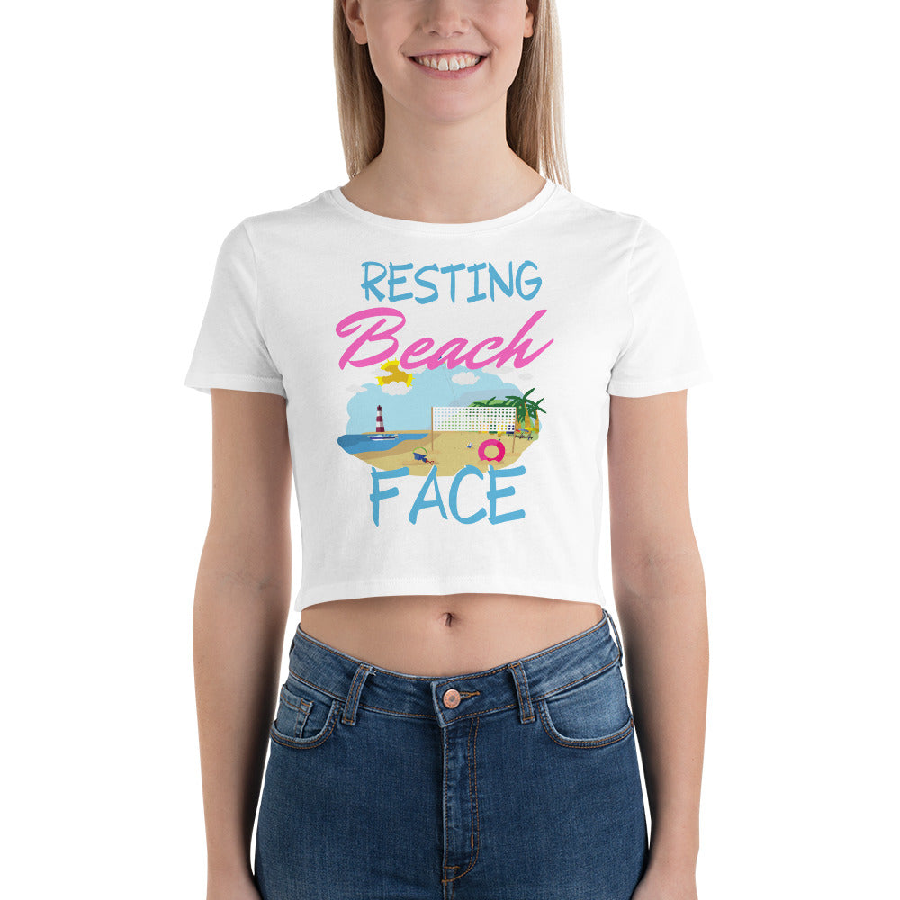 Resting Beach Face- Women’s Crop Tee