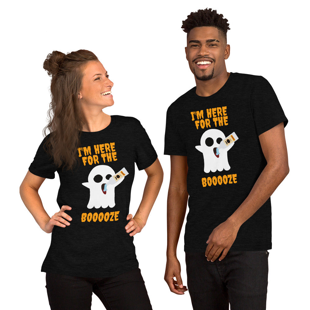 Here for the Booooze (vodka) Short-Sleeve Unisex T-Shirt