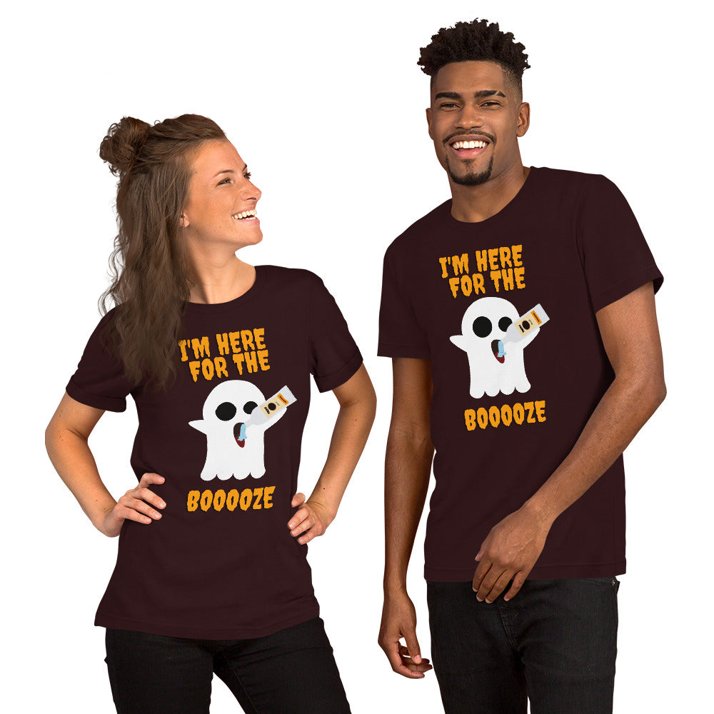 Here for the Booooze (vodka) Short-Sleeve Unisex T-Shirt