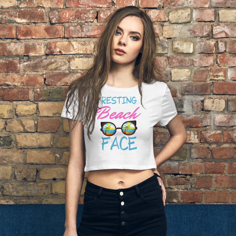 Resting Beach Face- Women’s Crop Tee