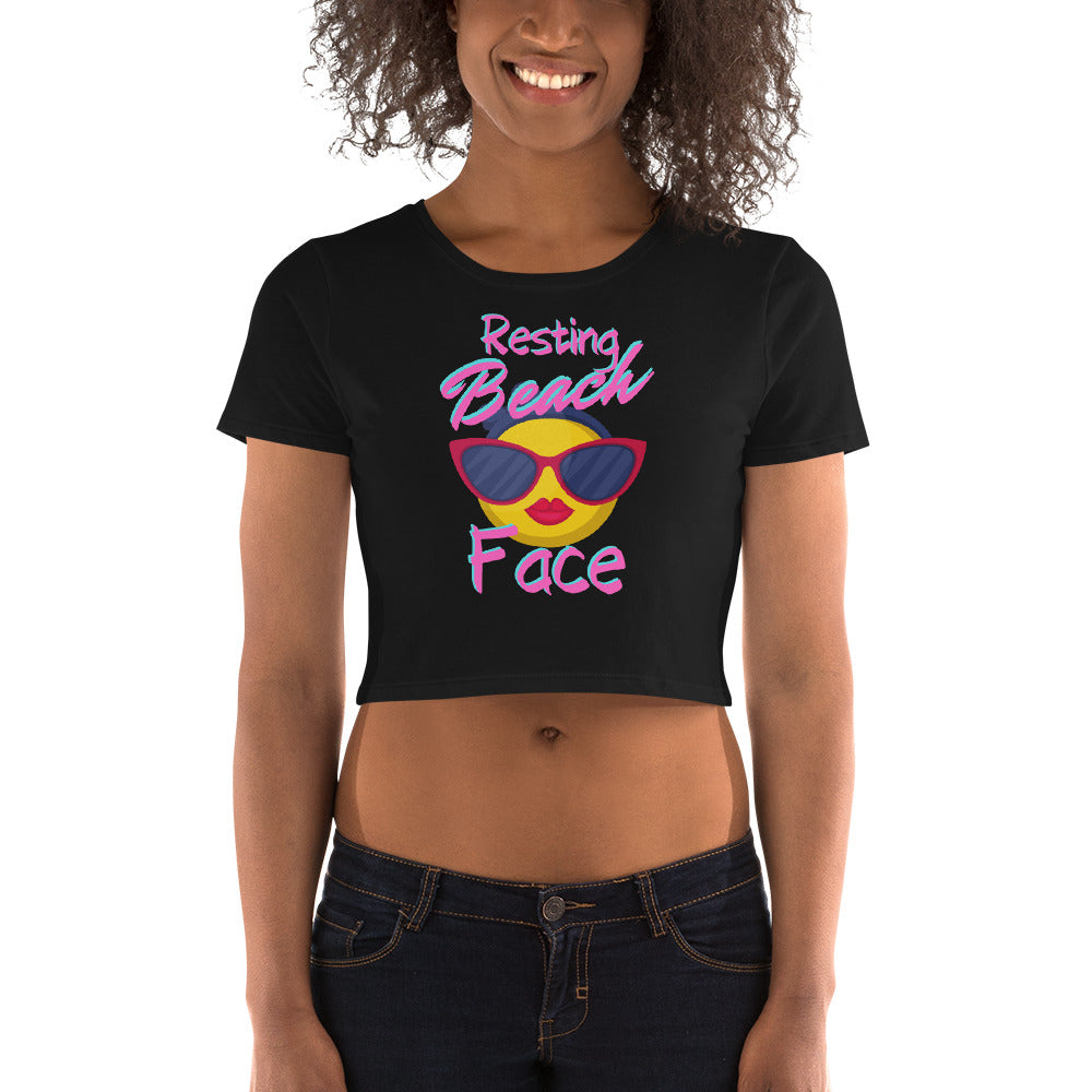 Resting Beach Face emoji- Women’s Crop Tee