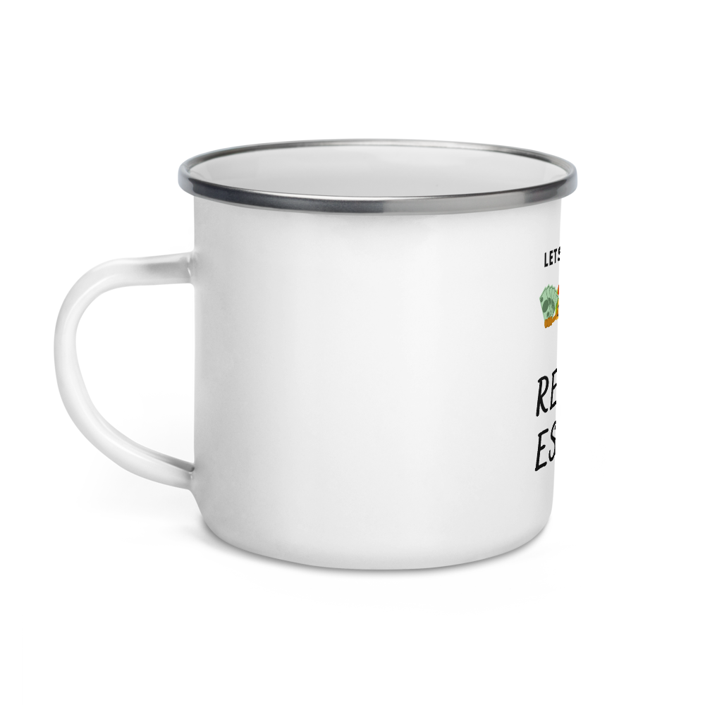 Lets Taco about Real Estate (Money Taco) Enamel Mug