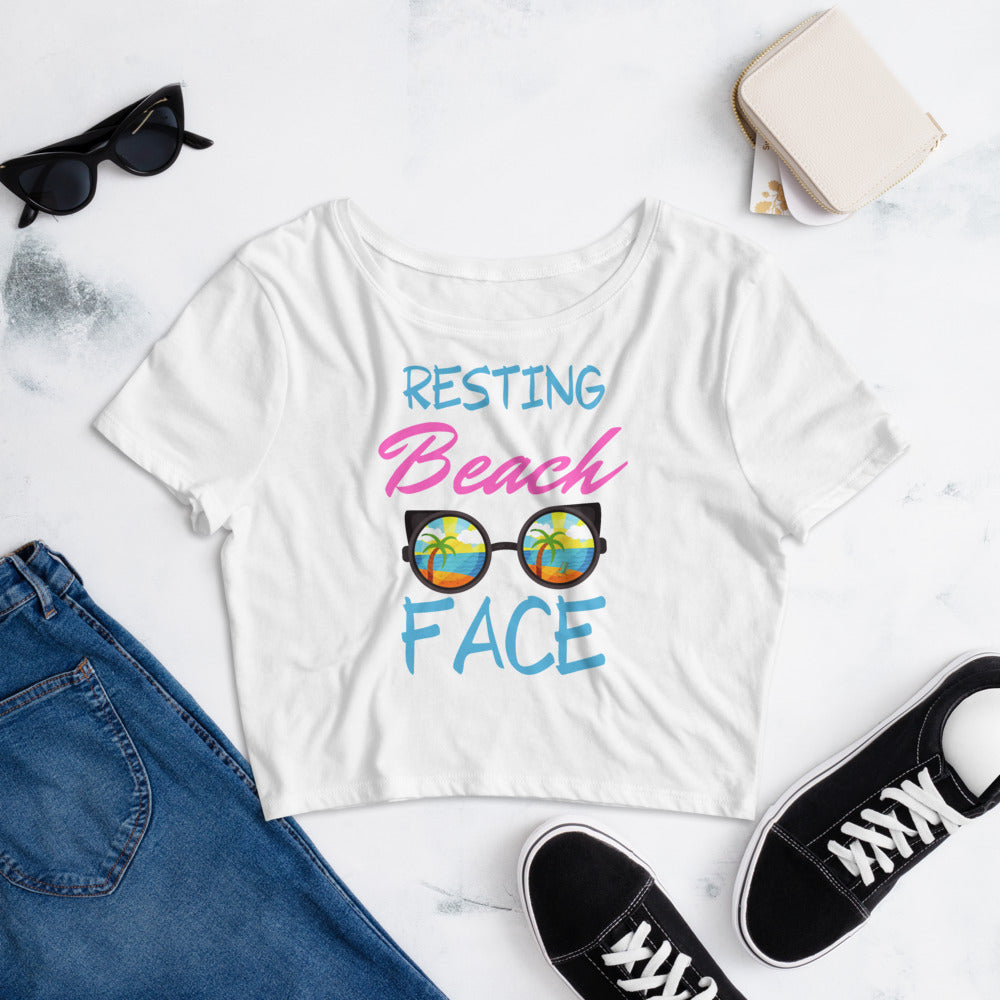 Resting Beach Face- Women’s Crop Tee