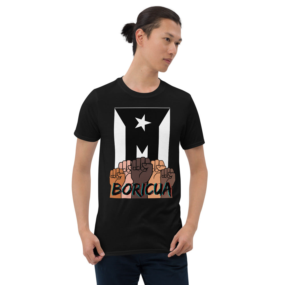 Black Resist Boricua Short-Sleeve Unisex T-Shirt