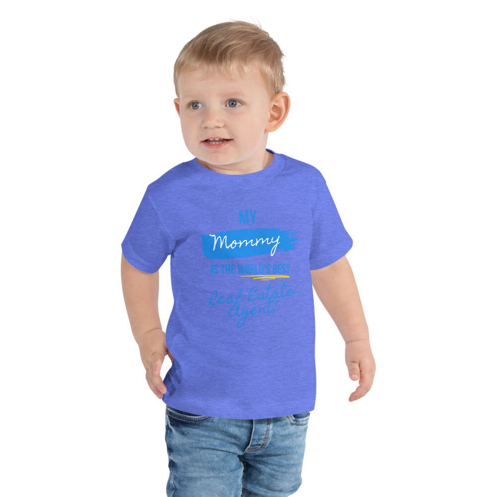 TMy Mommy is the Worlds best Real Estate Agent (B/Y) Toddler Short Sleeve Tee