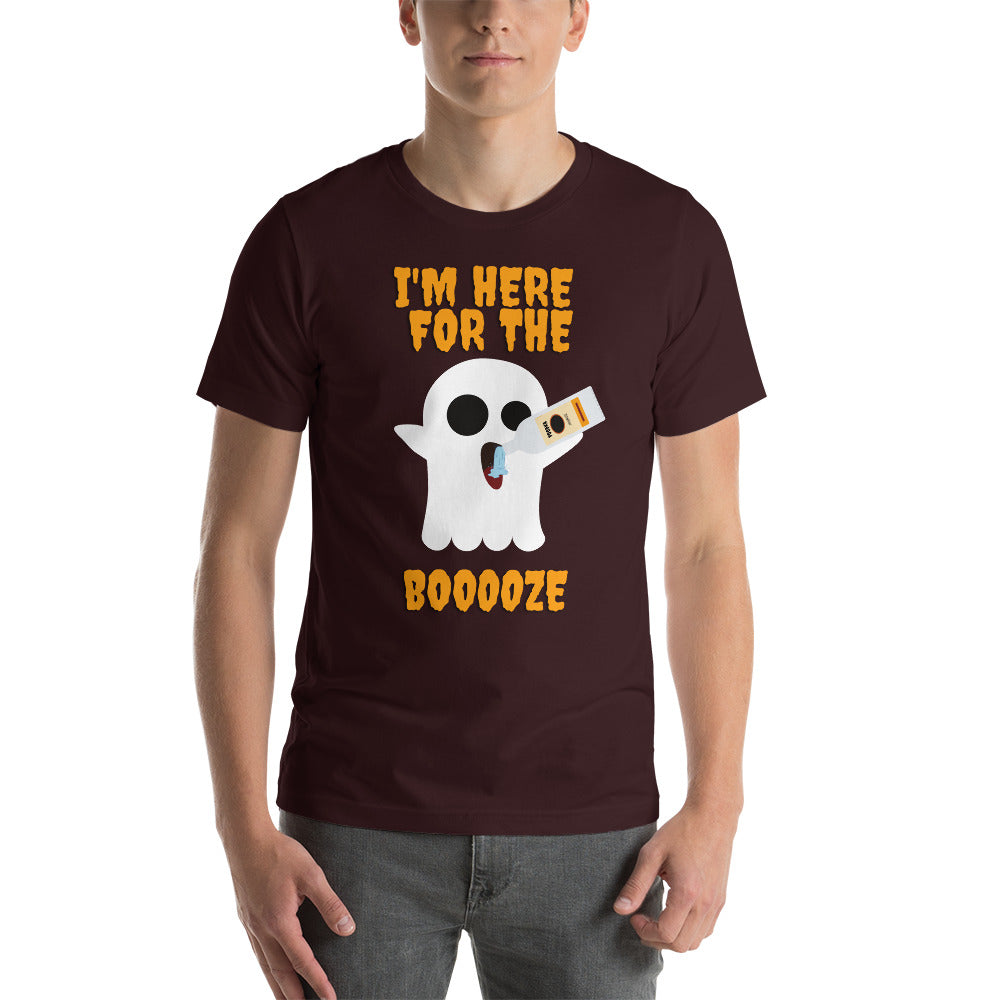 Here for the Booooze (vodka) Short-Sleeve Unisex T-Shirt