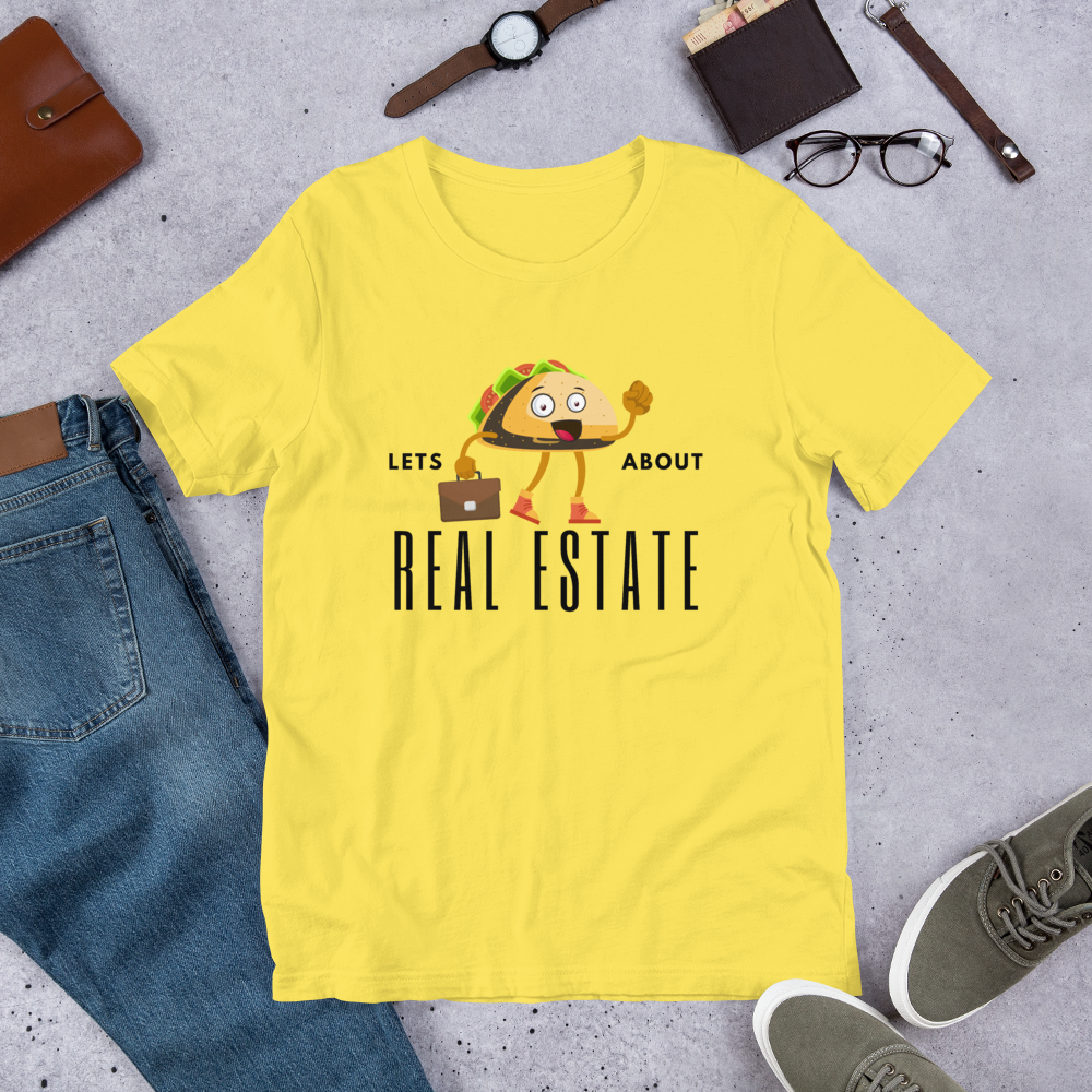Short-Sleeve Unisex T-Shirt "Lets TACO about Real Estate" (Business Taco)
