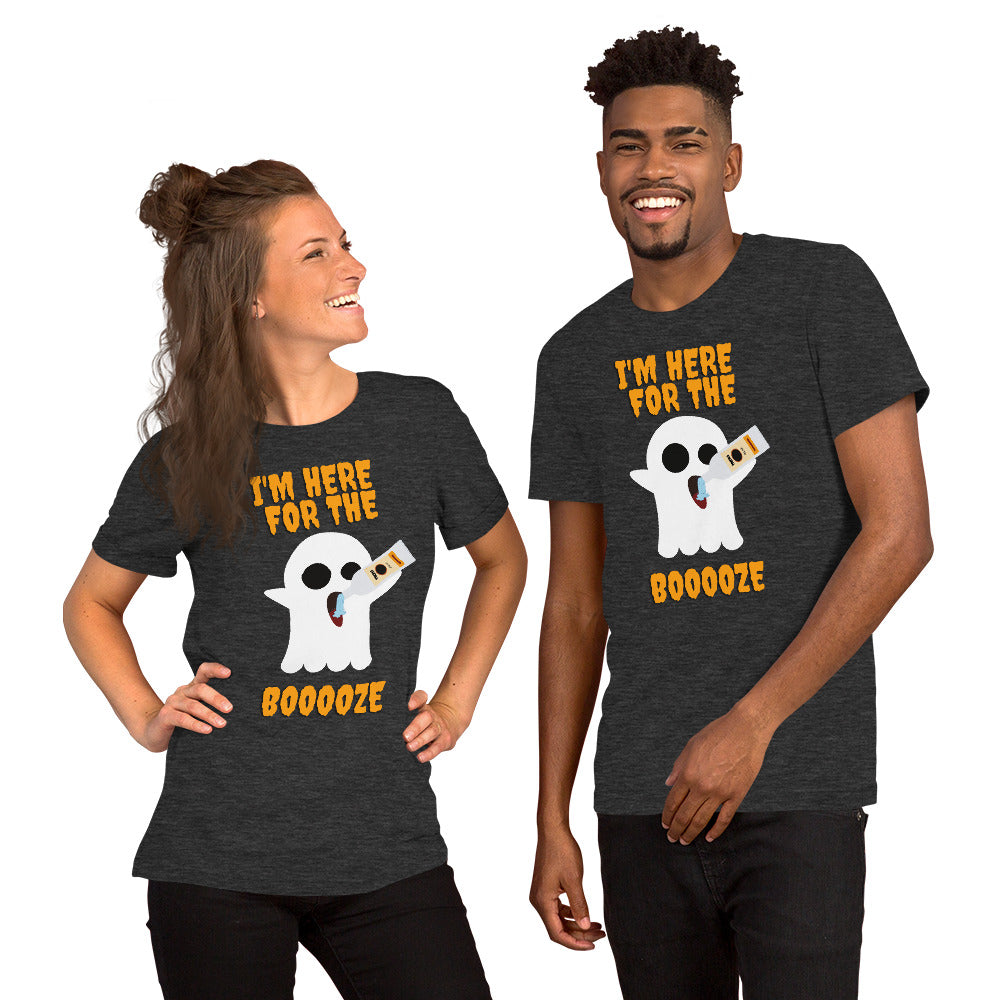 Here for the Booooze (vodka) Short-Sleeve Unisex T-Shirt