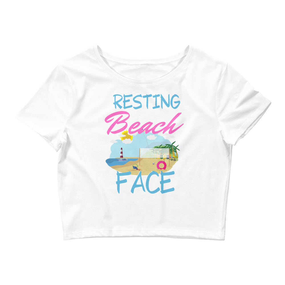 Resting Beach Face- Women’s Crop Tee