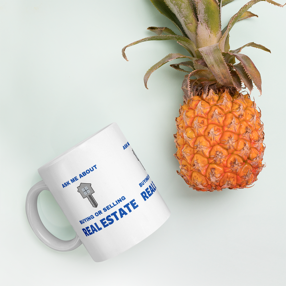 Mug- ask me about buying or selling RE blue