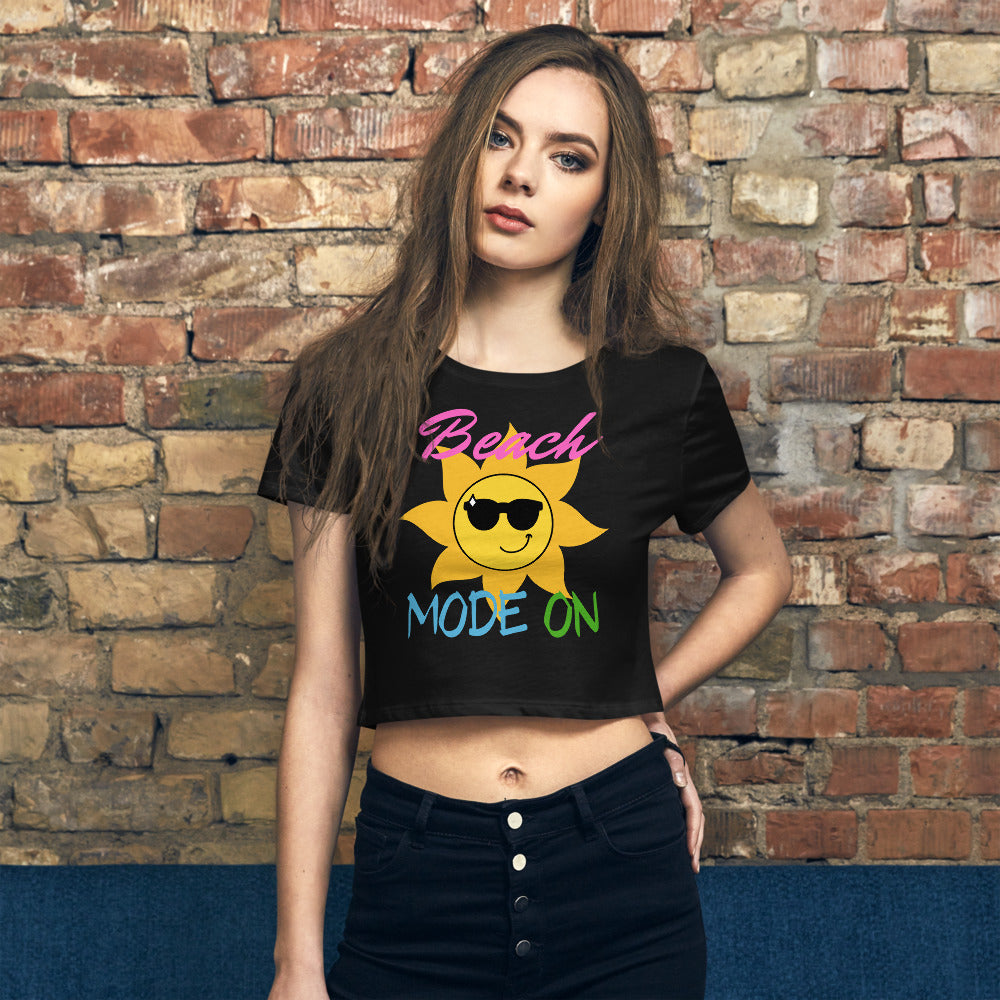 Beach Mode ON- Women’s Crop Tee