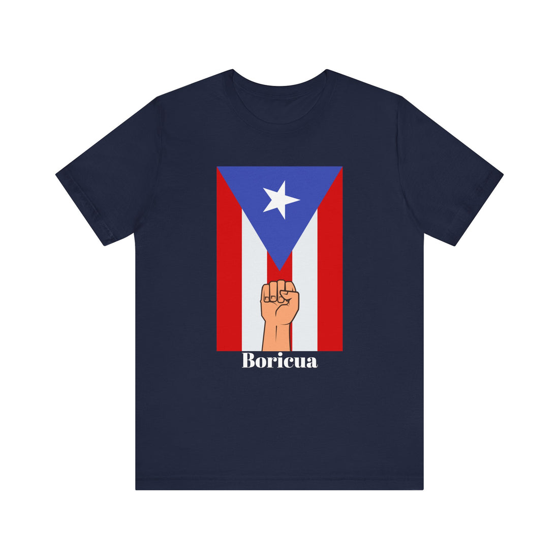 Navy Boricua- Unisex Jersey Short Sleeve Tee