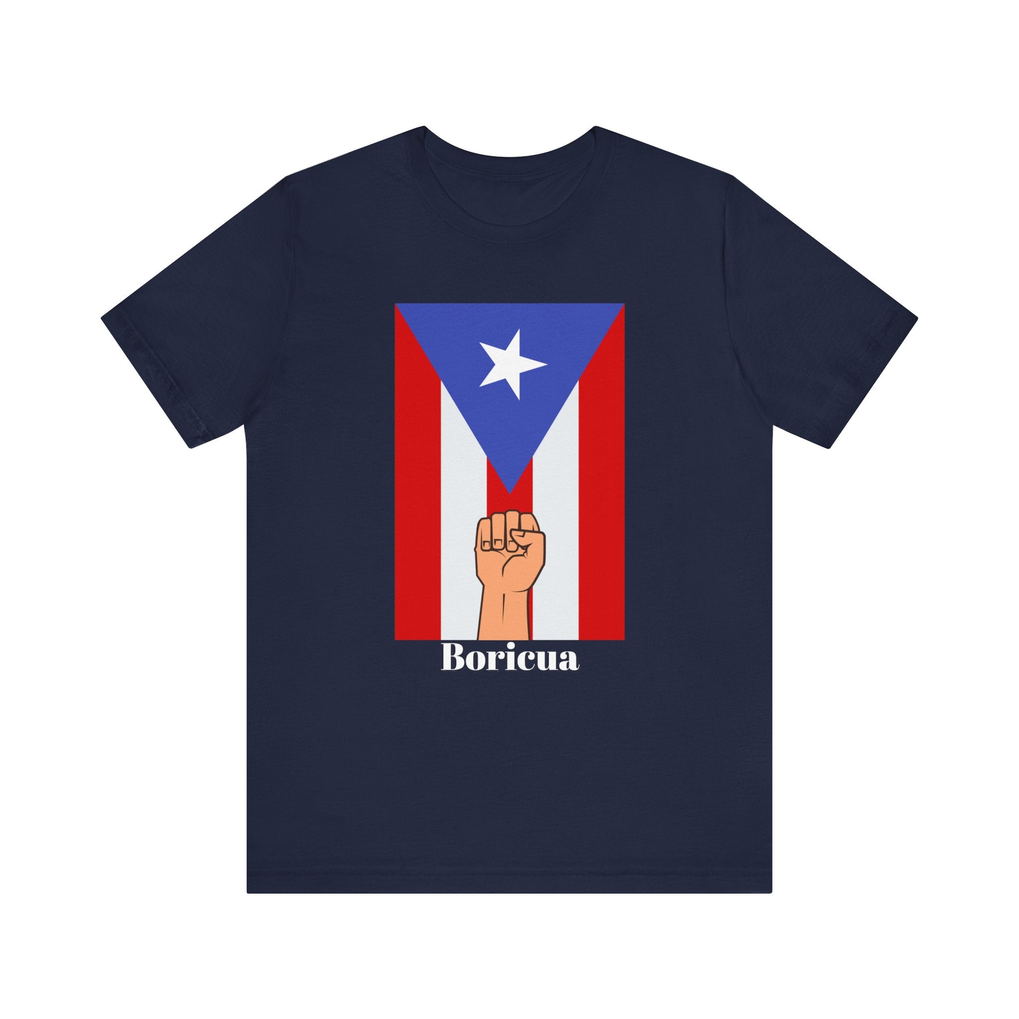 Navy Boricua- Unisex Jersey Short Sleeve Tee