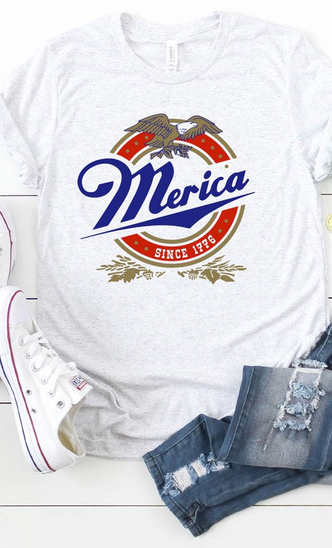 Retro Merica Eagle Plus Size Graphic Tee