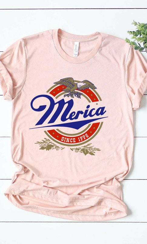 Retro Merica Eagle Patriotic Graphic Tee