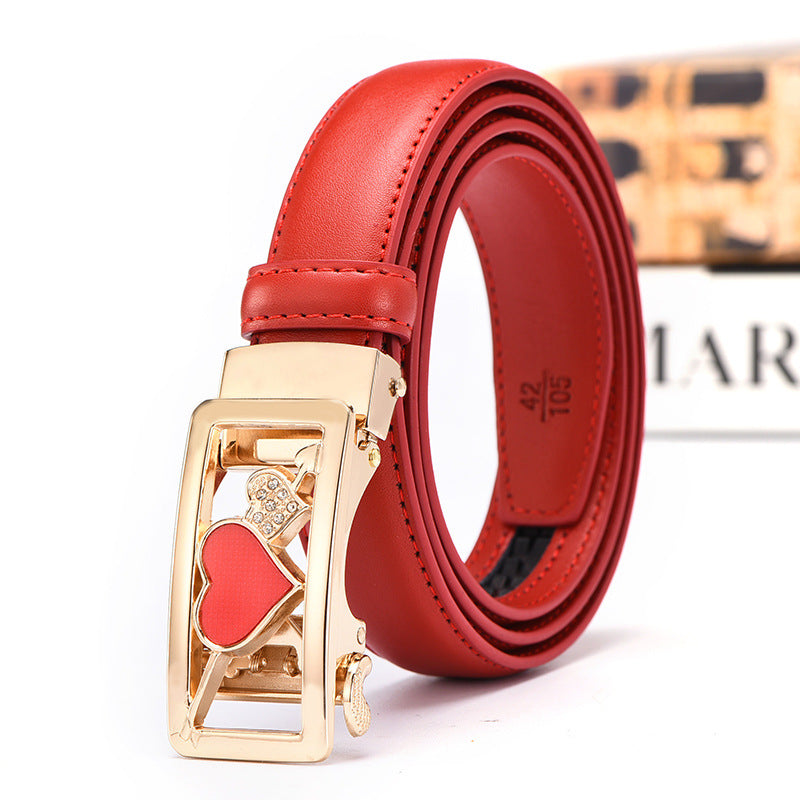 Casual All-Match Automatic Buckle Belt Women&