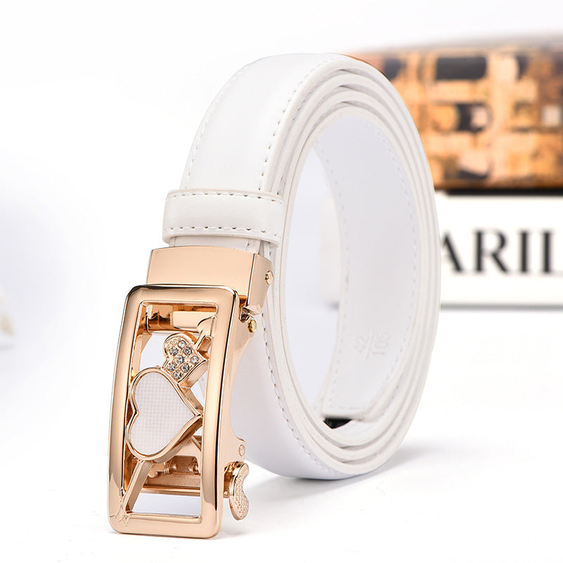 Casual All-Match Automatic Buckle Belt Women&