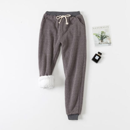 Lamb velvet padded sweatpants