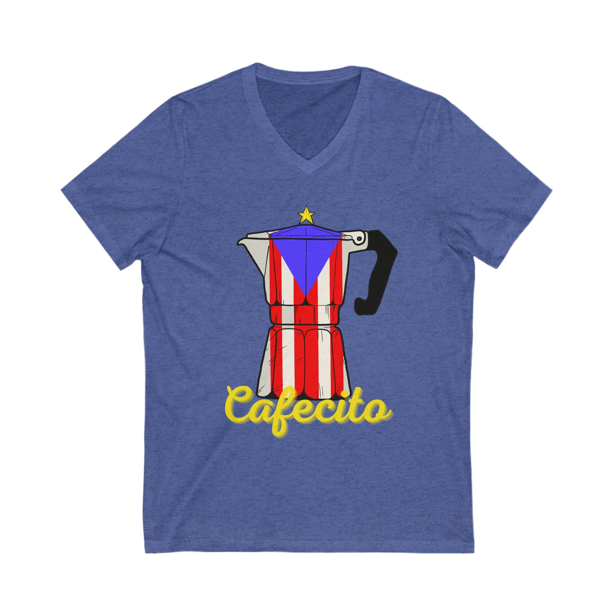 Cafecito p- Unisex Jersey Short Sleeve V-Neck Tee