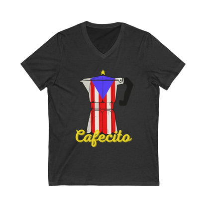 Cafecito p- Unisex Jersey Short Sleeve V-Neck Tee