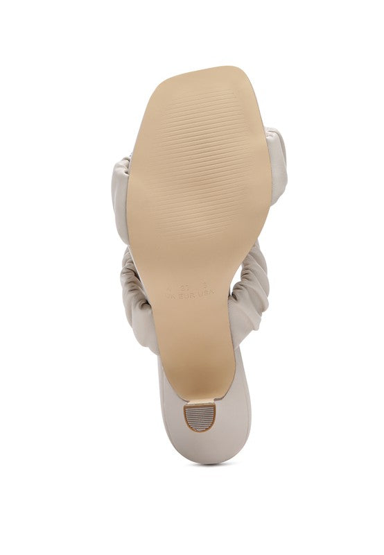 LADY LYNN GATHER AROUND SLIP-ON HEELED SANDAL