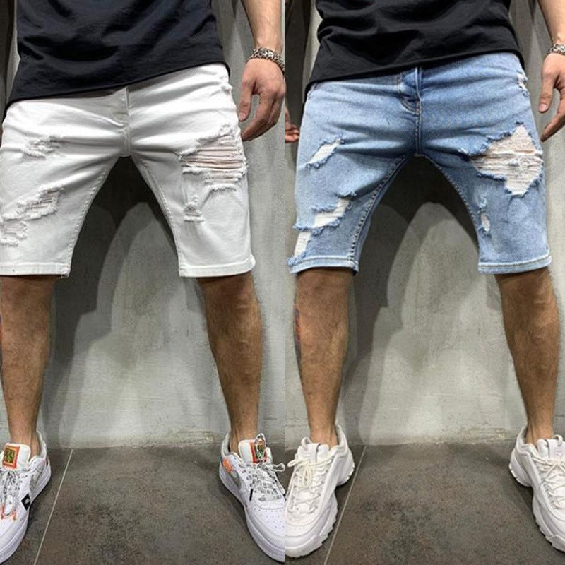 Skinny jeans with holes men&