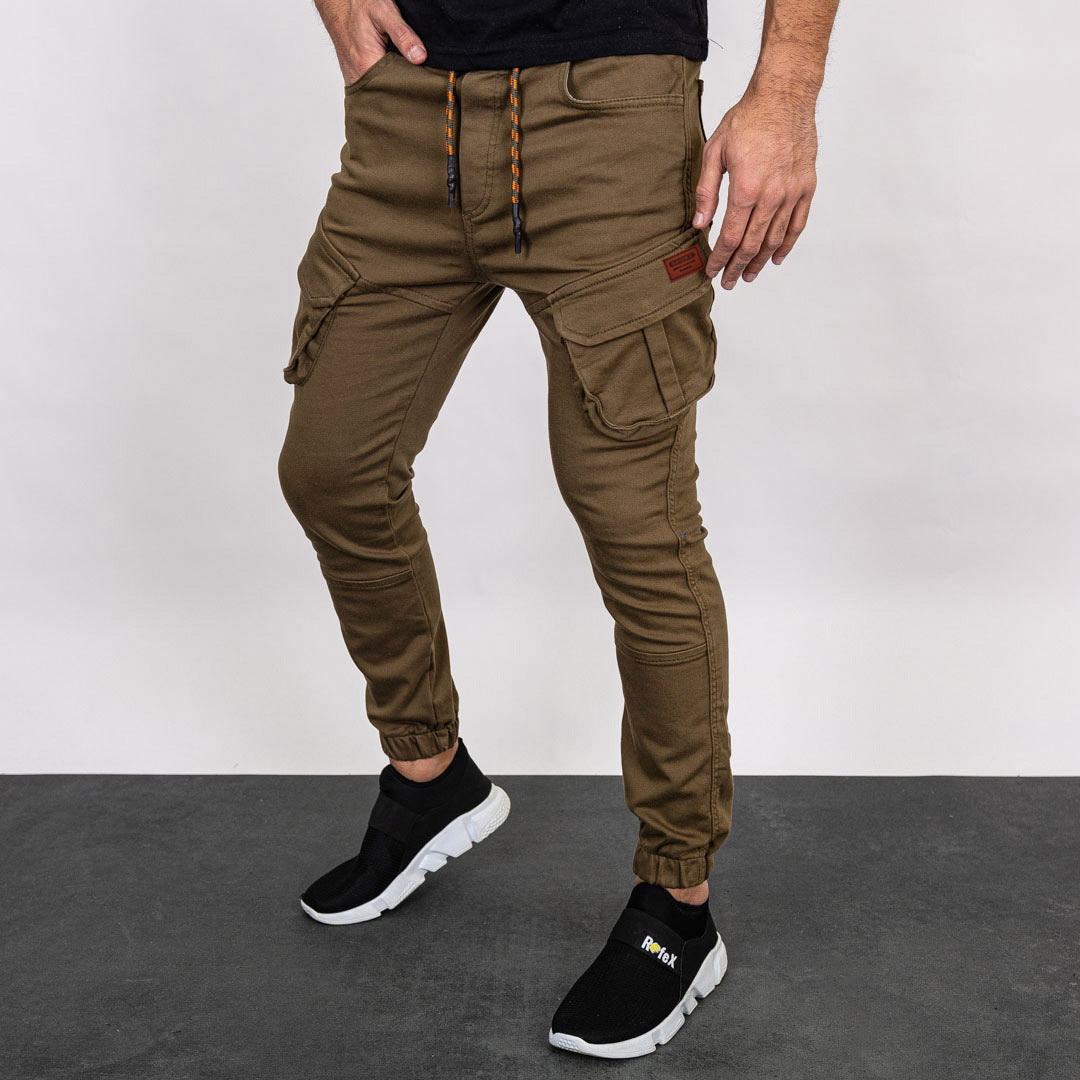 New Style Solid Color Casual Trousers Men&