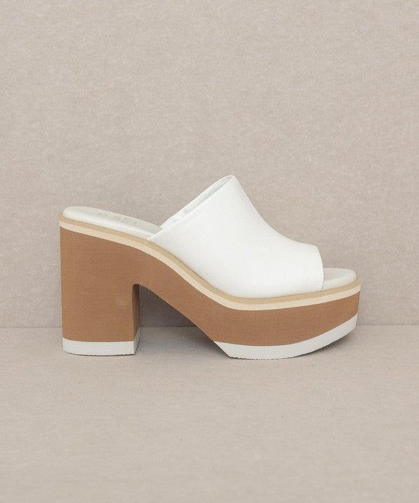 Oasis Society Maren - Layered Platform Heel Slides